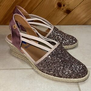 NEW Verbenas Pink Sparkle Espadrilles US 8 (EU 39)